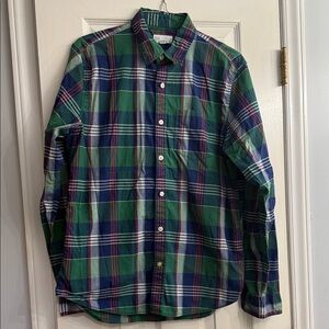Gap Men's Green Plaid Shirt size M